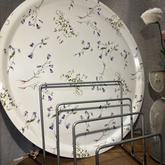 My feldt rund bricka småblommor