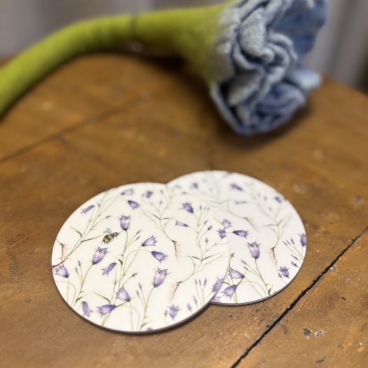 My feldt glasunderlägg blåklockor