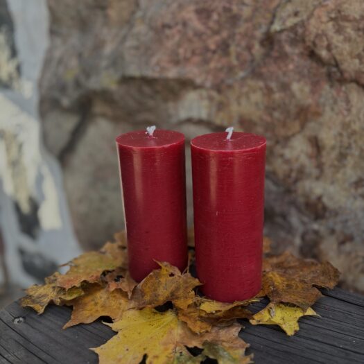 Blockljus 100% stearin bordeaux