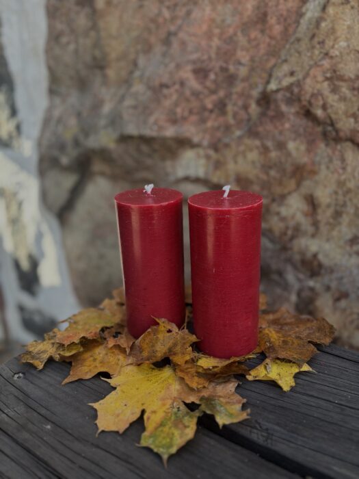 Blockljus 100% stearin bordeaux