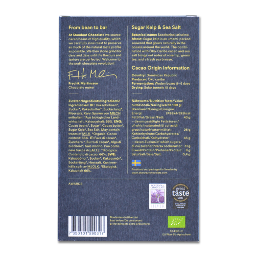 Standout chocolate sugar kelp & sea salt 66% - Bild 2