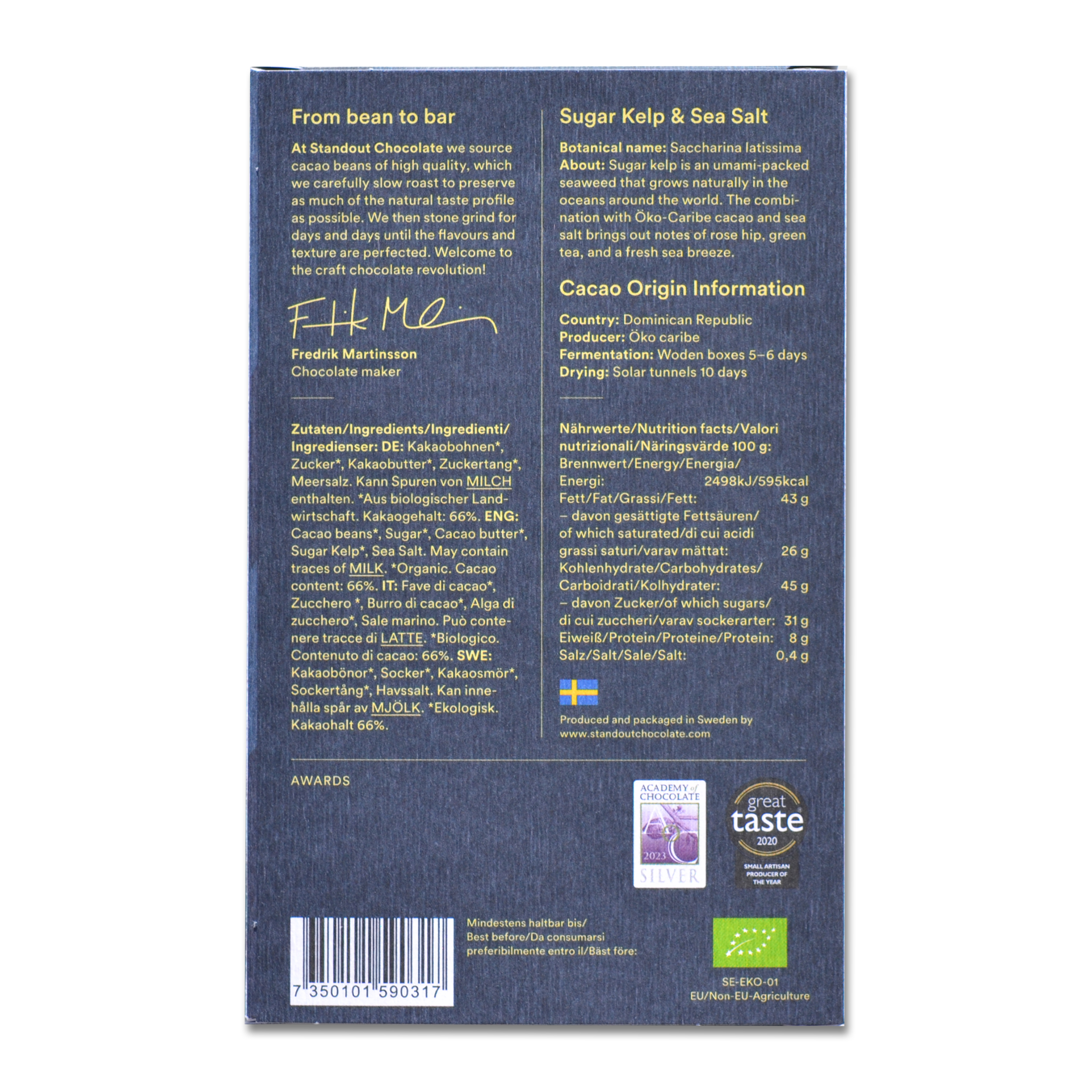 Standout chocolate sugar kelp & sea salt 66% - Bild 2
