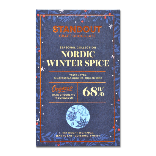 Standout chocolate Nordic winter spice 68%