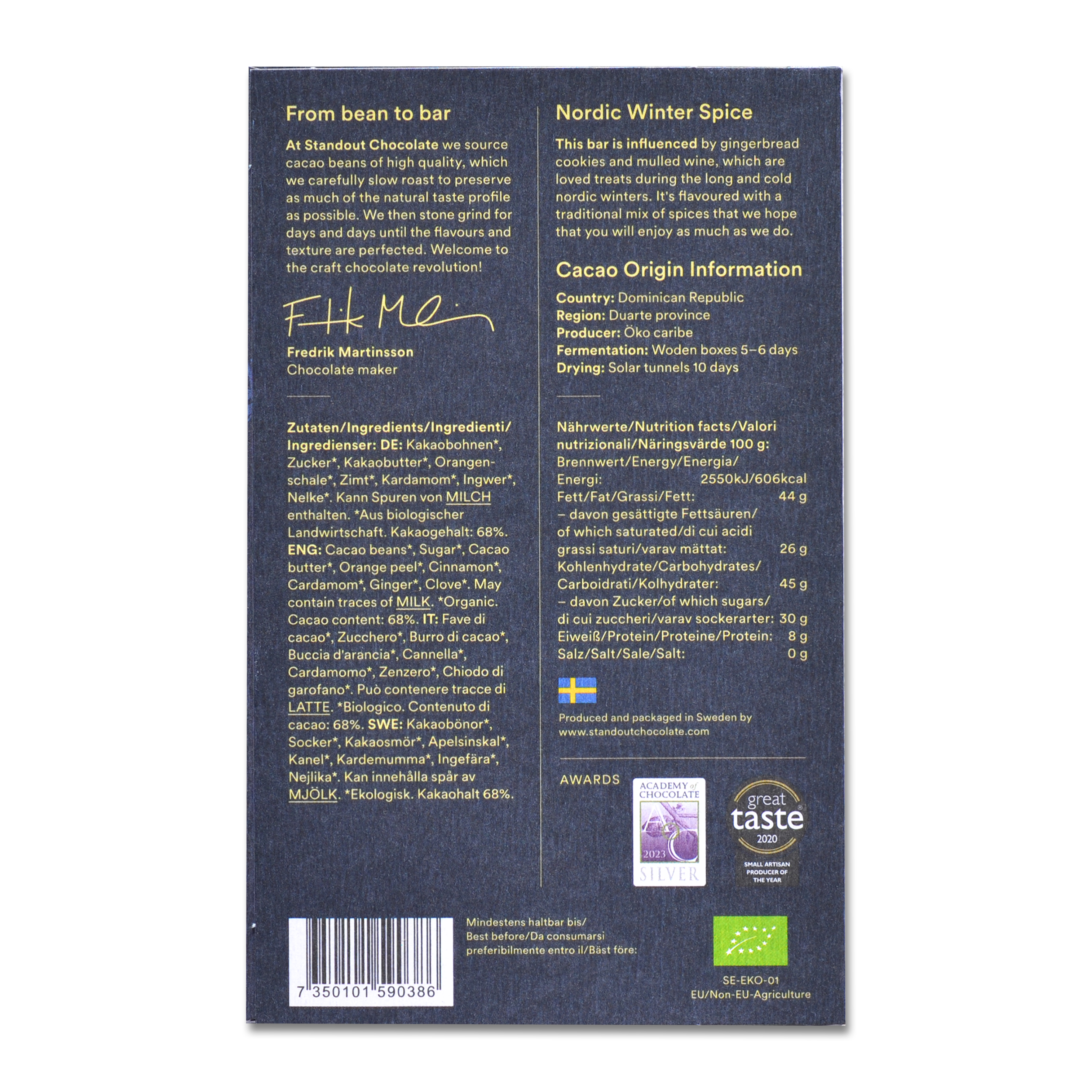 Standout chocolate Nordic winter spice 68% - Bild 2
